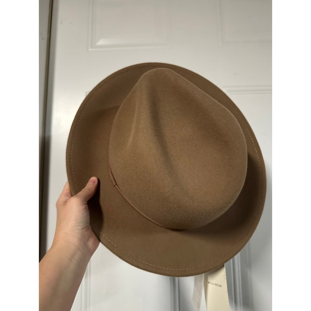 WILL+BEAR William Oak Wool Felt Fedora Hat Medium Brown Classic Style